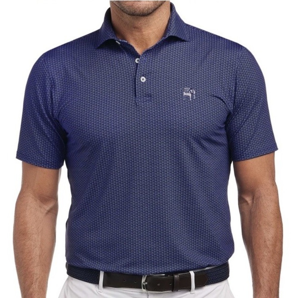NWT Holderness & Bourne Yale Golf Course Frame Shirt Navy & White Men's XL $155